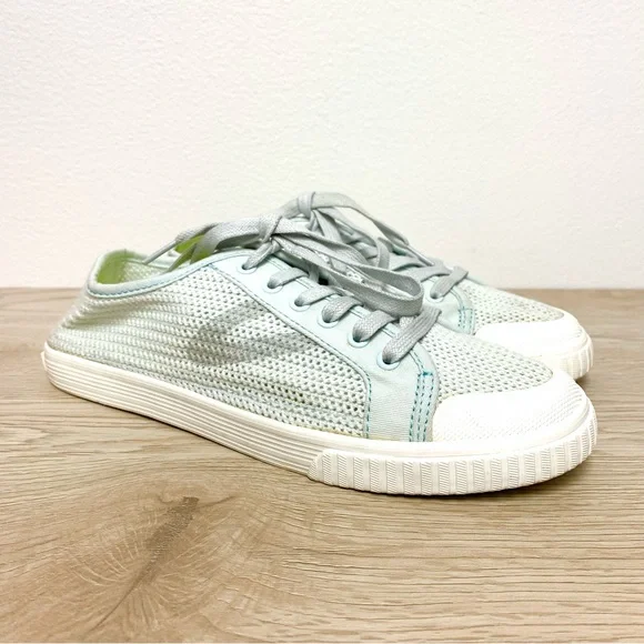 Tretorn Tournament Net Sneakers Size 8.5‎ Mint Green Cotton Mesh Knit Womens - Picture 3 of 9